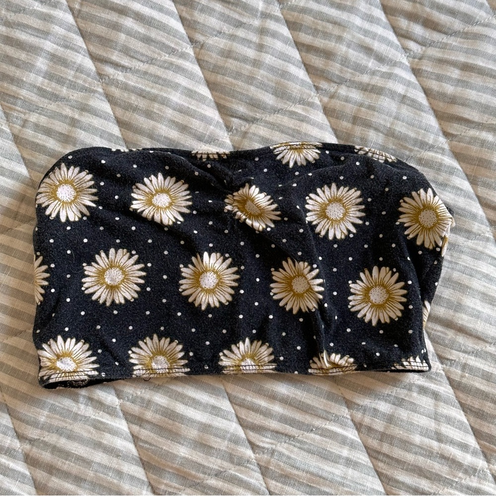 Pacsun sunflower polka dot bandeau